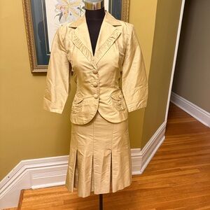 Gold Silk Suit